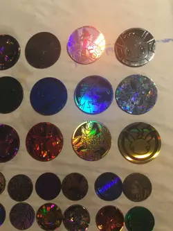 Lot of 36 Official Pokemon TCG Coins, 18 Jumbo & 18 Small Size - No Duplicates - Image 3