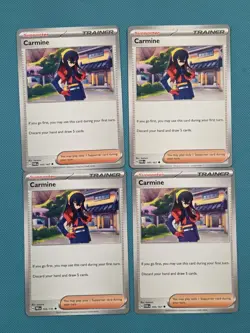 [4x Playset] Carmine - Various Sets - Pokemon TCG - Image 1