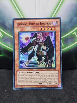 Yugioh Blackwing - Hillen the Tengu-Wind EXVC-EN008 Super Rare​ NM - Image 1