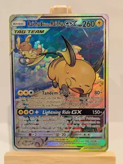 Custom Fan Art Raichu & Alolan Raichu GX High Quality Custom Card Tag Team - Image 1