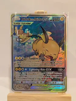 Custom Fan Art Raichu & Alolan Raichu GX High Quality Custom Card Tag Team - Image 2