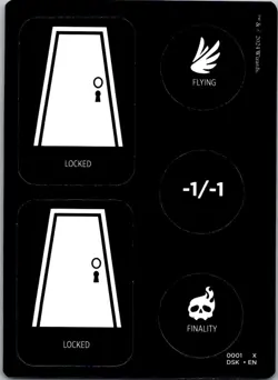 Magic the Gathering Punch Card Door Token Duskmourn: House of Horror MTG - Image 1