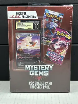 Pokemon Mystery Gems - 1 CGC Graded Card & 1 TCG Booster Pack - New Sealed Box - Image 1