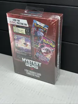 Pokemon Mystery Gems - 1 CGC Graded Card & 1 TCG Booster Pack - New Sealed Box - Image 2