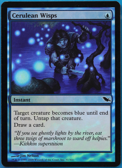 Cerulean Wisps FOIL Shadowmoor PLD Blue Common MAGIC CARD (ID# 505521) ABUGames - Image 1