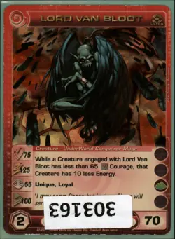 (303163) LORD VAN BLOOT 75/125/55/100/70 (2 Max Stats) Ultra Rare Chaotic Card - Image 1