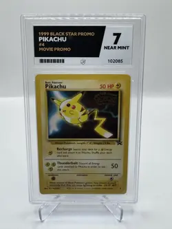 Graded Pokemon Card - #4 1999 Pikachu Movie Promo - Ace GRADED 7 - Image 1
