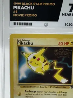 Graded Pokemon Card - #4 1999 Pikachu Movie Promo - Ace GRADED 7 - Image 2