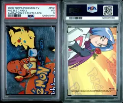 POP 1! 2000 TOPPS POKEMON TV SERIES 3 PUZZLE P02 PUZZLE CARD 2 FOIL PSA 3 VG - Image 3