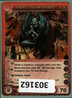 (303162) LORD VAN BLOOT 70/125/50/100/70 (2 Max Stats) Ultra Rare Chaotic Card - Image 1