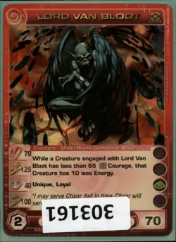 (303161) LORD VAN BLOOT 70/125/40/100/70 (2 Max Stats) Ultra Rare Chaotic Card - Image 1