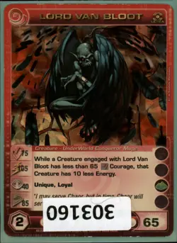 (303160) LORD VAN BLOOT 75/105/40/85/65 (0 Max Stats) Ultra Rare Chaotic Card - Image 1