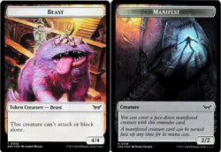 Beast / Manifest (Token) - FOIL - MTG Duskmourn - Image 3