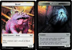 Beast / Manifest (Token) - FOIL - MTG Duskmourn - Image 4