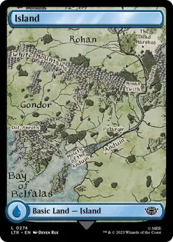 4x Lord of the Rings Full Art Island, Full Art Lands, LOTR Lands, 4 Pack, 274 - Image 1