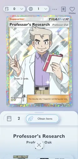 Pokemon TCG Pocket Full Art 2 Star Professor Oak - Image 1