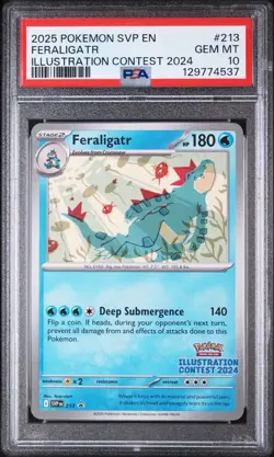 2025 Pokemon SVP EN Illustration Contest 2024 #213 Feraligatr PSA 10 GEM MINT - Image 1