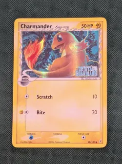 Pokemon TCG Charmander Delta Species 49/100 Crystal Guardians Reverse Holo *Read - Image 1