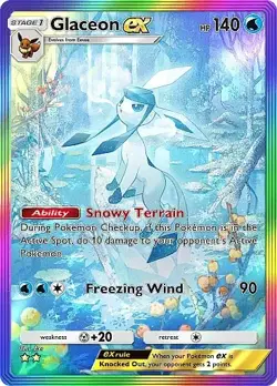 Pokemon TCG Pocket - Glaceon EX - 2 ⭐Rainbow Triumphant Light - A2a- ENGLISH - Image 1
