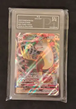 Boltund VMax 104/264 Engl. Pi 9 5 Gem Mint Fusion Strike UR Pokemon TCG PSA - Image 1