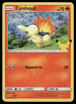 Cyndaquil Holo 010/025 McDonald's 25th Anniversary Promos Pokemon - Image 1