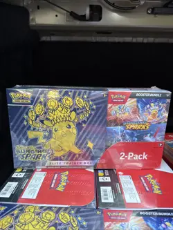 Pokemon TCG Surging Sparks ETB + Booster Bundle Costco Exclusive New Sealed - Image 1