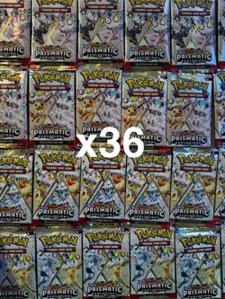 Pokemon TCG Prismatic Evolutions Sealed Booster Packs Lot Of 36 Brand New QTY - Image 1