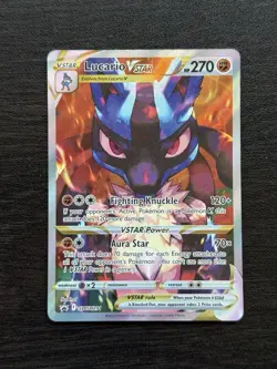 Pokemon Lucario VSTAR SWSH291 Sword & Shield Black Star Promo Full Art Holo - Image 1