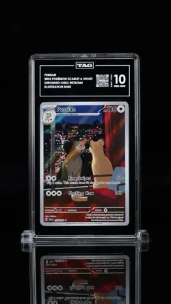Pokemon Persian 78/64 Shrouded Fable Illustration Rare TAG GEM MINT 10 - Image 1