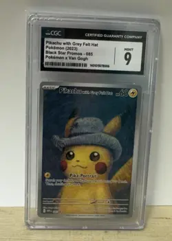 Pokemon Black Star Promo #085 Van Gogh Pikachu with Grey Felt Hat CGC 9 Mint - Image 2