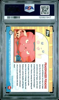 POP 2! 1999 TOPPS POKEMON THE MOVIE EDT 46 PEACEMAKER PIKACHU-RAINBOW FOIL PSA 5 - Image 2