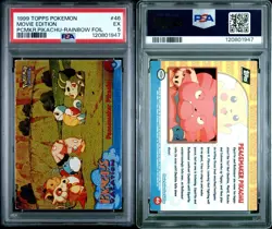 POP 2! 1999 TOPPS POKEMON THE MOVIE EDT 46 PEACEMAKER PIKACHU-RAINBOW FOIL PSA 5 - Image 3