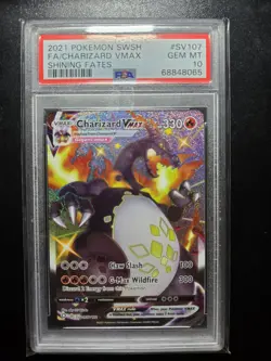 PSA 10 Charizard Vmax SV107/SV122 Pokemon Sword Shield Shining Fates Shiny Vault - Image 2