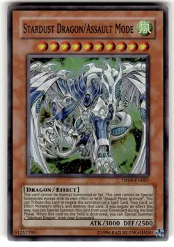 Yugioh Stardust Dragon/Assault Mode DP09-EN001 Super Rare NM - Image 1
