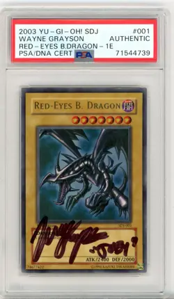 PSA Wayne Grayson Yu-Gi-Oh! Red-Eyes B. Dragon SDJ-001 Starter Deck 1st Edition - Image 1