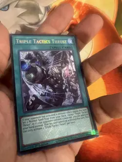 Triple Tactics Thrust CH01-EN030 MISPRINT Secret Rare Light Play Yugioh TCG - Image 3