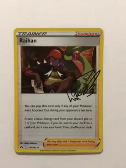 Pokemon Card Crown Zenith Holographic Raihan 140/159 NM - Image 1