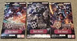 2025 Gundam Card Game TCG Dual Impact GD02-Y01 sleeved BoostersSealed - Image 1