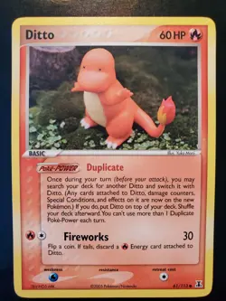 Ditto (Charmander) 61/113 Pokemon TCG Card EX Delta Species Fire Near Mint NM - Image 1