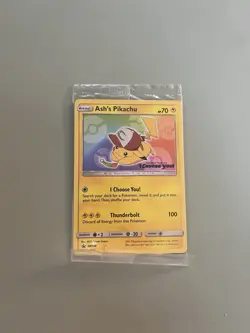 Ash's Pikachu TCG SM108 2017 Promo Card Pokemon 'I Choose You' NM/M Condition - Image 1