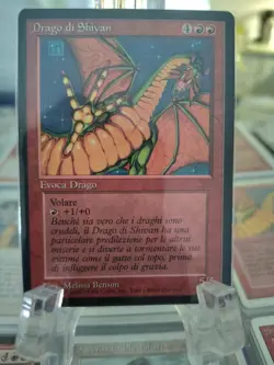 MTG Italian BB Shivan Dragon EX+ Revised Foreign Edition - Image 1