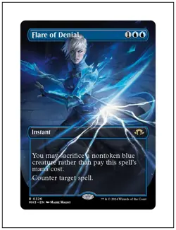 1x Flare of Denial, Borderless Art, Magic MTG NM - Image 1