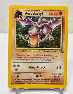 Aerodactyl 1/62 Holo Rare Unlimited Fossil Pokemon 7892 - Image 1