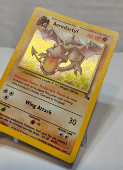 Aerodactyl 1/62 Holo Rare Unlimited Fossil Pokemon 7892 - Image 3