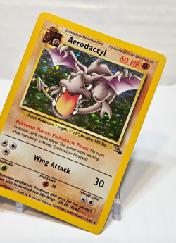 Aerodactyl 1/62 Holo Rare Unlimited Fossil Pokemon 7892 - Image 4