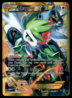 2012 Pokemon XY - Roaring Skies 77A/108 Shaymin EX Heavy Play - Image 1