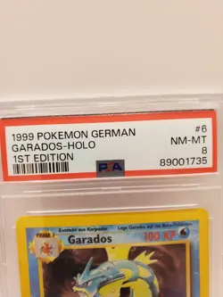 1999 Pokemon German #6 Garados Halo NM-MT 1st Edition PSA 8 Graded - Image 3