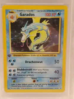 1999 Pokemon German #6 Garados Halo NM-MT 1st Edition PSA 8 Graded - Image 4