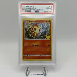 PSA 8 Chimchar Holo #12 - 2021 Pokemon McDonald’s 25th Anniversary Promo - Image 3