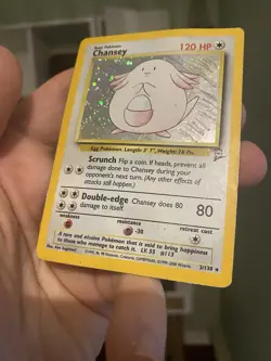 Chansey 3/130 - Pokemon TCG Base Set 2 Holo Rare WOTC DMG - Image 5